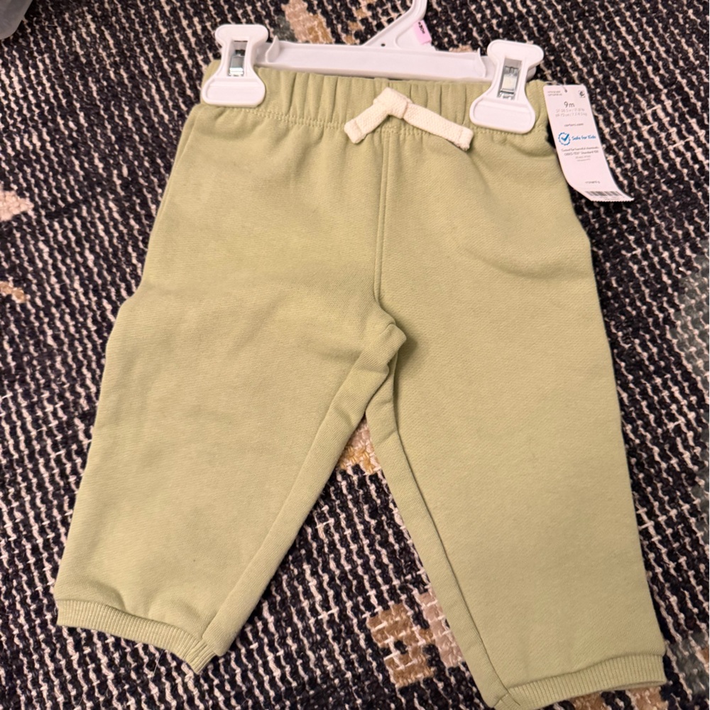 Carter's Light Green Joggers 9M